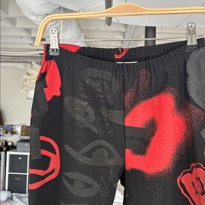 Comme des Garçons nylon Pigment Eye Print Pants